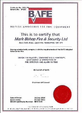 BAFE Certificate
